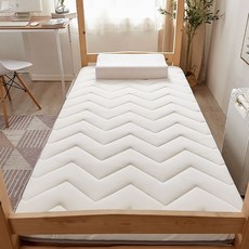 기숙사 쿠션매트 라텍스 침대 토퍼 원룸 가정용 쿠션 접이식매트리스 수면 침대매트리스, 리플 화이트 6cm