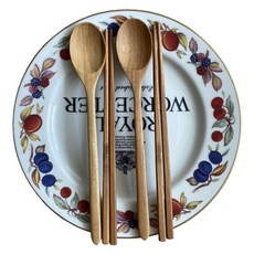 티크우드 수저세트 숟가락2 +젓가락2, 1세트, 숟가락2개+젓가락2개