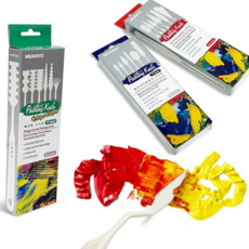 페인팅 나이프 회화용 아크릴 화구용 유화 나이프 도구 혼색 전문가용 플라스틱 그리기 미술용 팔레트, U타입 세트