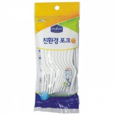 크린랩 친환경 포크 일회용 10입, 포크 10입