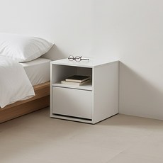 블레스가구 국내제작 완조립 미니협탁 침대협탁 소파 옆 미니서랍장 미니수납장 (400X400X440), 블레스가구 협탁_화이트, 1개