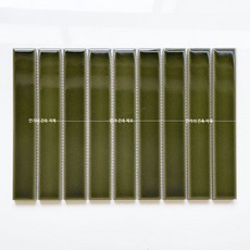 세라믹 타일 욕실 벽면 바 인테리어용 개성 타일, 1개, 14_올리브그린라이트색상(평면)