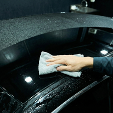 특별구성 총20장 극세사 차량용 드라잉 세차타월 중형 30x40cm 그레이 20매 다용도 다회용 LABCT5101