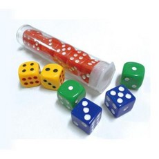 雷鳥 LT-240 0號彩色骰子 (6粒1盒) 彩色骰子組，安全無毒材質，多種桌遊適用，輕巧易攜帶, 黃, 1個