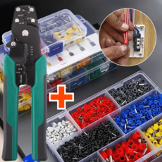 800개입 와이어 단자를 사면 플라이어 증정 전기선 연결 커넥터+ 1개 단자 압착기, 800개입+플라이어*1개, 1세트