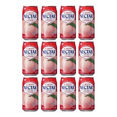 후지야 넥타 피치 캔, 12개, 350ml