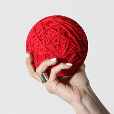 슈퍼스토리 핸드메이드 얀 뜨개실 키코니팅볼 150g (서술형도안 포함), 1개, 레드 150g
