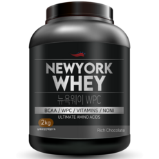 뉴욕웨이 WPC 농축유청단백 초코맛 단백질보충제, 2kg, 1개