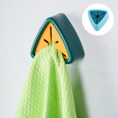 바이트 부착식 수건 행주 걸이, 블루, 5개