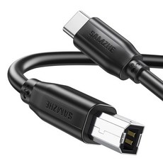 SAMZHE USB B에서 C 프린터 케이블 6.6 피트 타입 맥북 프로에어용 MIDI 키보드디제이 컨트롤러DAC야마하 카시오 디지털 피아노와 호환 가능 아이패드용, SAMZHE 3 피트
