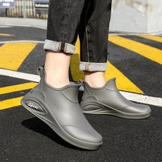 큰귀멍멍 남성 숏 레인부츠 아웃도어 발목 낚시 작업용 방수 미끄럼방지 장화 부츠