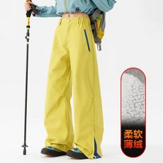 男女戶外防風防水登山運動工裝褲 春秋冬軟殼衝鋒褲