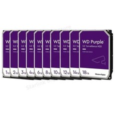 WD 퍼플 4TB 감시용 내장 하드 드라이브 디스크 3.5인치 64M 캐시 SATA III 6Gb/s HDD (CCTV DVR, 04 4TB