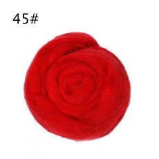 Jiwuo 10g/20g/50g 자연 섬유 양모 원사 로빙 바늘 Felting 양모 Felting 원사 용품에 대한 손 회전 DIY 공예 재료, 45, 50 그램