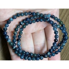 頂級電光藍碧璽5.2mm三圈手珠, 1個