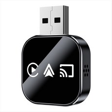 3In1 무선 Carplay 스마트 미러 링크 Carplay 안드로이드 자동 USB 동글 어댑터 유선 Carplay-무선 플러그 앤 플레이, 검은색