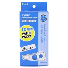 플러스 WH-605 본체 리필 수정테이프 10p, 본품리필, 1세트