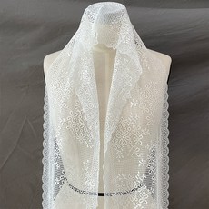 다람앤토리 신축성있는 스판 레이스 원단 의류리폼 부자재 길이 180cm / 폭 18cm-9cm, 1개, 옵션A