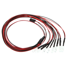 偉力遙控車LED改裝車燈(1車4燈)適用979 979B 979A 144001 124017模型車, 紅,白, 1個