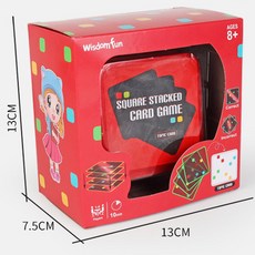 兒童玩具E7C 卡牌方格疊疊拼 益智桌遊 紙牌堆疊 多人互動 桌面遊戲 兒童 聚會 桌遊 玩具, 1個