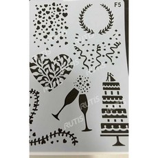 ST-B50-0048 型染版(Stencil) - 蝶古巴特diy簍空模板，精美蝴蝶圖案，輕鬆打造獨特風格，享受手作樂趣, 1個, B50-0048