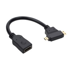다기능 컨버터 미니어처 Hdmis 어댑터 내구성 PVC 구조 클리어 사운드 비디오 전송 마이크로, 01 1개