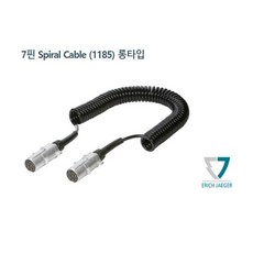 대성부품/트레일러 전기배선/7P/7핀/611044/추레라/롱타입/1185/벤츠/스카니아/만/볼보/이베코/이벤코/7.5M/전기짹/전원공급/샤시/코일/화물차/대형트럭/특장차/BCT용, 1개, 검정