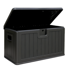탄탄집 야외 데크박스 대용량 방수 수납함 보관함 택배, 340L, 블랙
