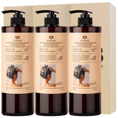 쏘헤어 너리싱 아르간 탈모 샴푸 데미지케어 대용량 1000g, 1kg, 3개