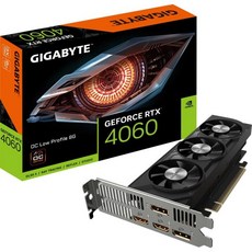 게이밍 그래픽카드 게임용 PC 비디오 기가바이트 NVIDIA GeForce RTX 4060 OC 로우 프로파일 그래픽 카드 - 8GB GDDR6 128비트 PCI-E 4.0 2, 1개