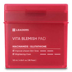LEADERS 麗得姿 VITA BLEMISH PAD 濕敷棉片, 1個, 美白提亮（80片入）120mL