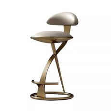 高級感輕奢意式不鏽鋼吧檯椅簡約高腳椅北歐酒吧凳家用島臺高腳凳, 不鏽鋼拉絲鈦金【坐高65CM】