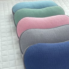 국산 피그먼트 땅콩베개 라운드 순면 분쇄 라텍스 경추베개 효도선물, 1개, 그린
