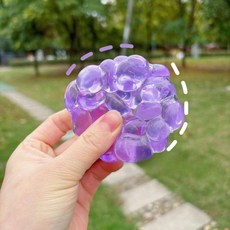 핫딜러쉬 말랑팝장난감 장난감 스트레스볼 놀이, 에어 펌프 포함, 퍼플 젬, 1개