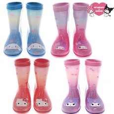 KUROMI 酷洛米 角色布貼兒童雨鞋閃亮珍珠亮片設計