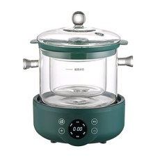 東日家電 110V全自動養生壺 高硼矽玻璃多功能家用燕窩機煮茶壺電熱壺, 1.5L智能款玻璃鍋+燉盅+底座