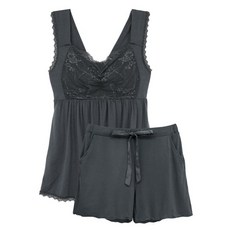 8812set 65 [투 해치] 나이트 브라 캐미&플레어 팬츠 세트 수유 대응 논와이어