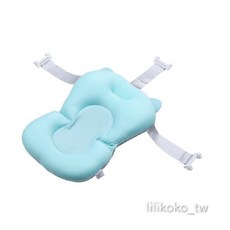 哩哩摳摳嬰兒洗澡網 嬰兒浴網 沐浴墊厚款 寶寶洗澡網, 沐浴墊厚款藍色, 1個