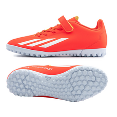 아디다스 주니어 버닝오렌지 플레어 클럽 TF 풋살화 - 벨크로 & 끈 구조 / 입문자용