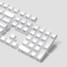 크리스탈 화이트 측각 키캡 이중사출 OEM 프로파일 PC 재질 키캡, 제조사축