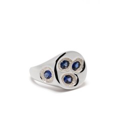 블루번햄 클로로플라스트 사파이어 시그넷 링