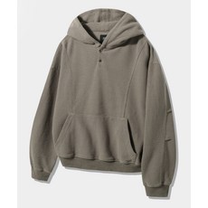 DIMITRI BLACK 에센셜 피그먼트 와플 후드 티셔츠_그레이 185328