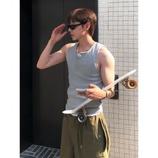 【OPB】螺紋背心 亨利領 健身背心 素色 百搭 男女