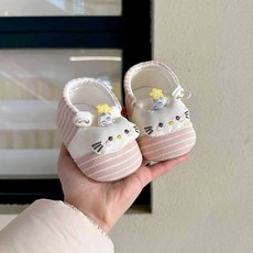 DFMEI 春季新款0-12個月女寶寶步前鞋卡通軟底軟面防滑男寶寶地板鞋