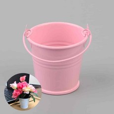 리2치점빵 양철화분 미니 컬러 양철 바스켓 핑크, 블루