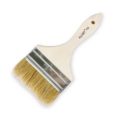 ALLGET 105純豬鬃萬用刷 木柄油漆刷 烤肉刷 樹脂彈泥防水底漆刷 4吋, 1個