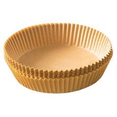 氣炸鍋烘焙紙 烘焙紙 氣炸鍋專用紙 硅油紙盤 食物不沾墊 吸油紙 廚房必備 無火料理 氣炸鍋紙, 1個