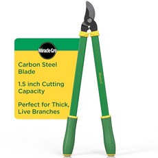 Miracle-Gro 나뭇가지 트리밍 및 가지치기를 위한 61cm(24인치) 바이패스 로퍼 - 매우 날카로운 탄소강 블레이드가 있는 튼튼한 가지 커터 3.8cm(1.5인치)., Bypass Lopper 24"