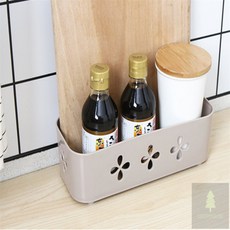 행운몰 부착식 선반 걸이용바구니, 브라운