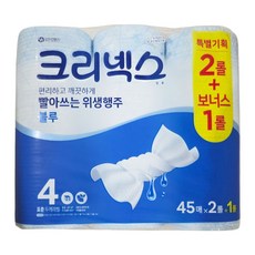크리넥스빨아쓰는위생행주(블루) 45매x2+1입유한킴벌리, 3롤, 1세트